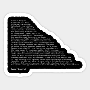 Becca Fitzpatrick Quotes Sticker